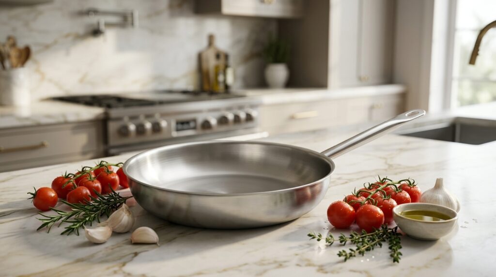 Frigideira Hercules Inox com parede alta 26x6cm sauteuse