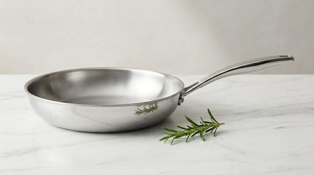 Frigideira grande Tramontina Professional Inox 30cm para uso industrial